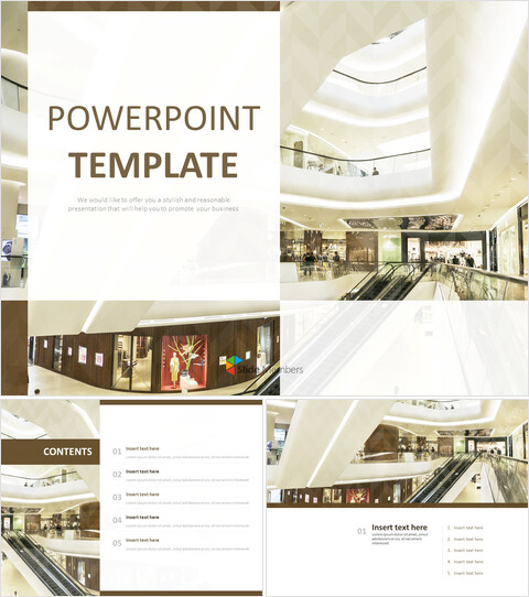 Free Powerpoint Template - Department store_6 slides