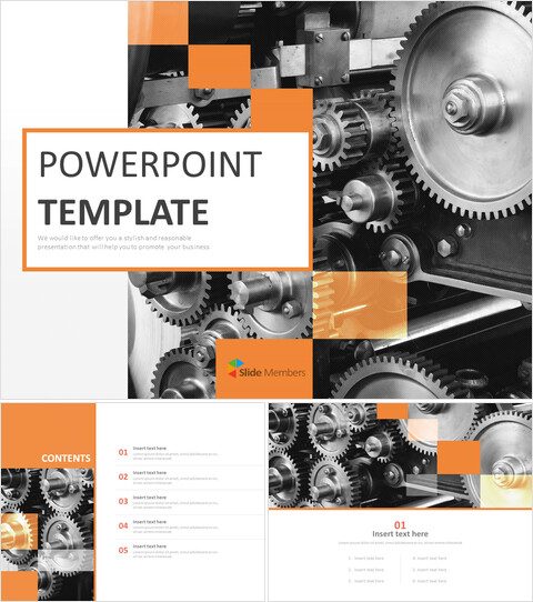 무료 피피티 템플릿 - 기계 산업_6 slides
