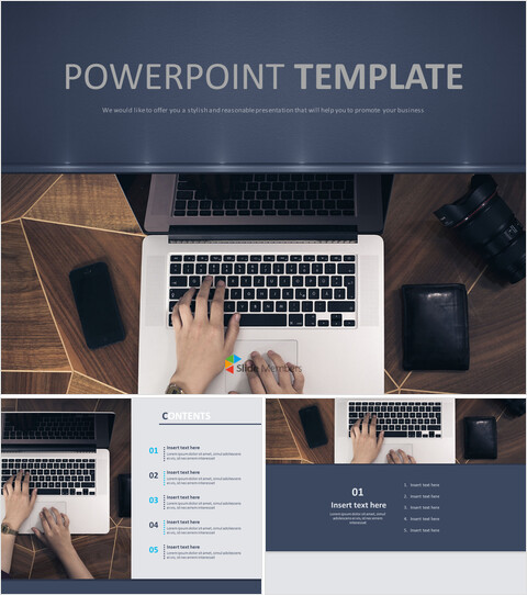 Free Presentation Templates - How To Use a Laptop_6 slides