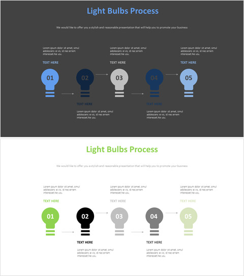 light Bulbs Process Diagram_2 slides