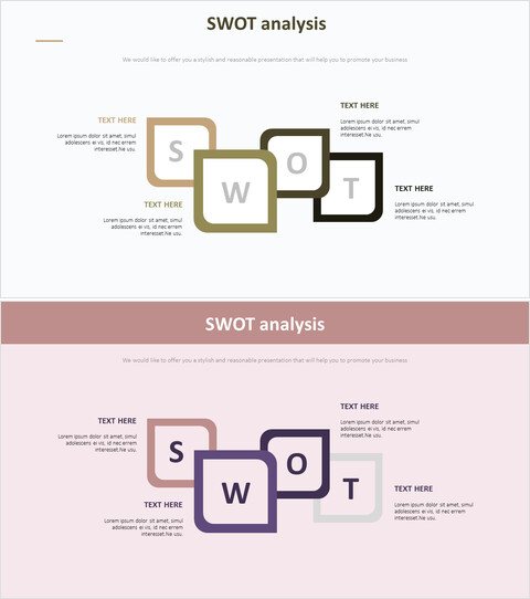 Diagramme d\'analyse SWOT_2 slides