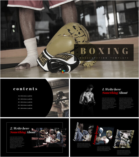 Boxing Simple Templates Design_9 slides