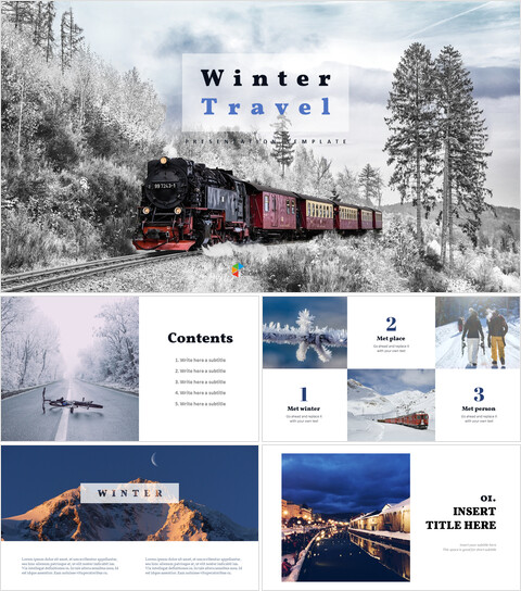 Winter travel Simple PowerPoint Templates_9 slides