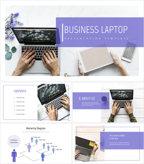 Business laptop Simple google Templates_29 slides