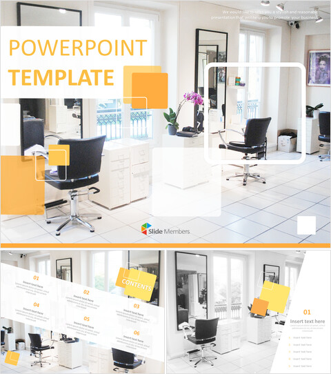 Free Powerpoint Template - Interior for Hair Salon_6 slides