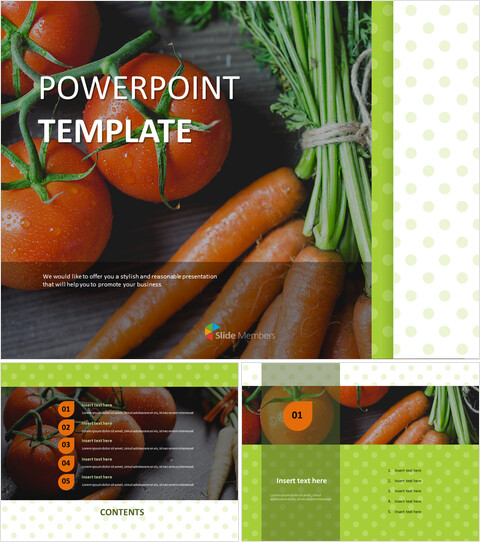 Campione PPT gratuito - pomodoro e Carota_6 slides