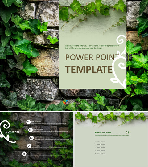 Free Presentation Templates - Trees Twisted with Ivy_6 slides