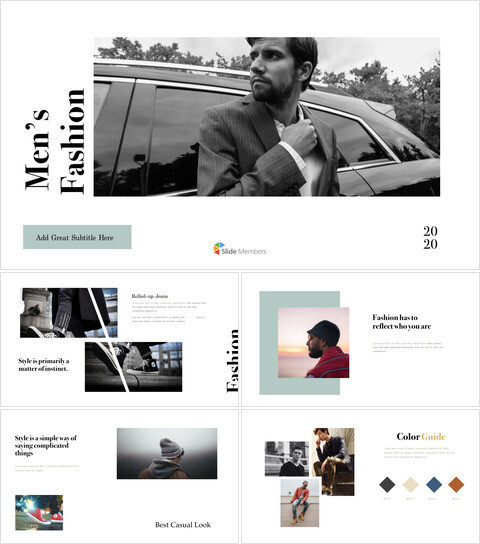 男士风格与时尚 主题演示模板_48 slides