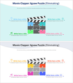 Movie Clapper Jigsaw Puzzle Diagram (Filmemachen)_2 slides