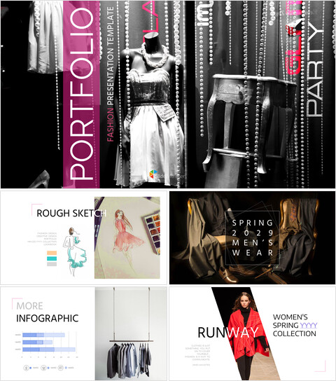 포트폴리오 : FASHION 구글슬라이드 템플릿_22 slides