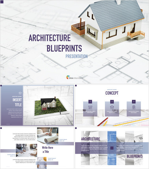 architecture Blueprints PPT to Keynote_40 slides