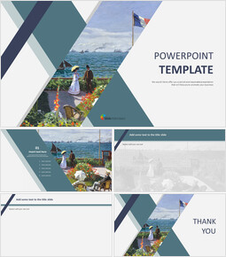 Claude Monet Garden At Sainte Adresse Free Ppt Template