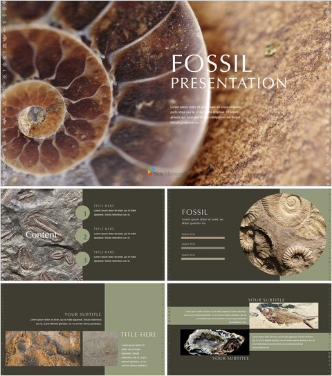 Fossile Modèle de keynote ultime_40 slides