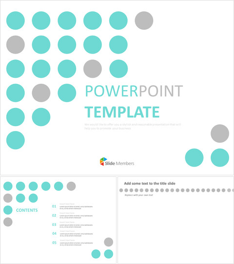 Free Business Google Slides Templates - Mint Gray Circled Background_6 slides