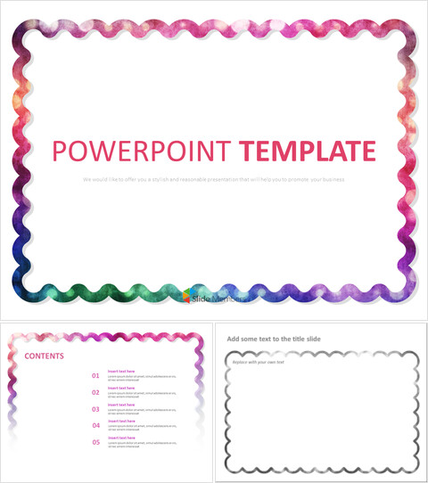 Arrière-plans gratuits de Google Slides - Titres en forme de nuage de couleur arc-en-ciel_6 slides