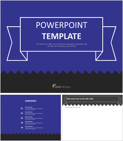 無料powerpointのテンプレートデザイン ジグザグの暗い青と黒の背景 無料powerpointのテンプレートデザイン ジグザグの暗い青と黒の背景