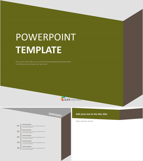 Free Google Slides themes - Dark Green Box_6 slides