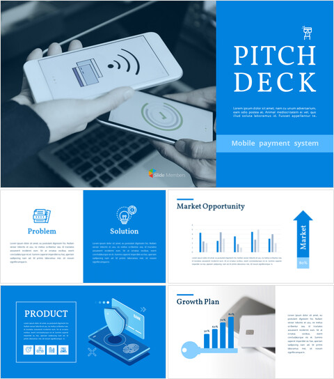 Pitch deck du système de paiement mobile Conception PowerPoint_16 slides