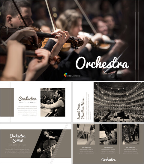 Orchestra Modelli PowerPoint per presentazione_40 slides