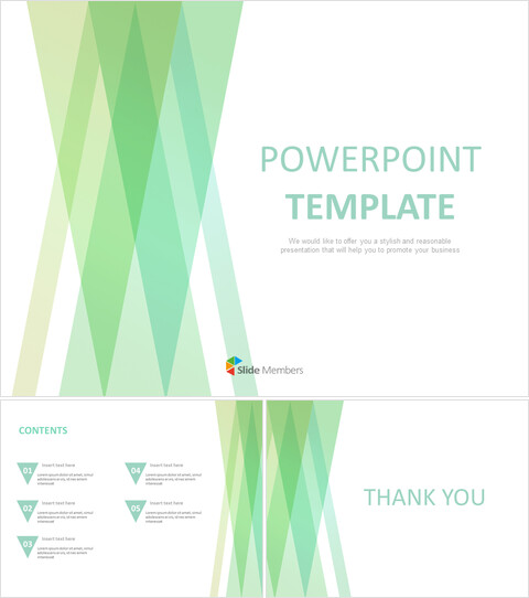 Triangles verts superposés - Arrière-plans gratuits de google Slides_6 slides