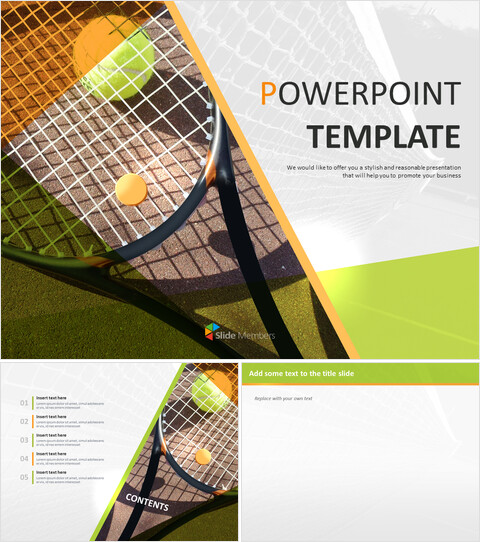 Tennisschläger - Google Slides kostenlos_6 slides