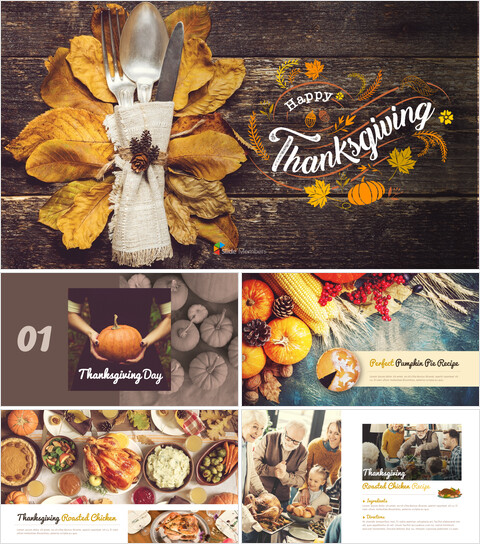 Jour de Thanksgiving Conception de présentation_41 slides