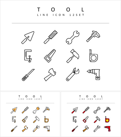 Tool Vector Icons_3 slides