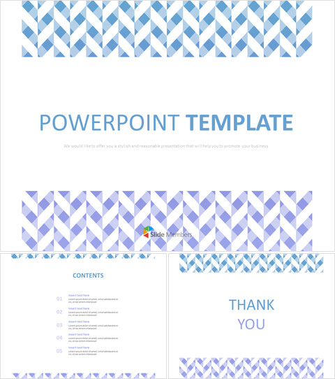 Zigzag Blue Checkered Pattern - Free Design Template
