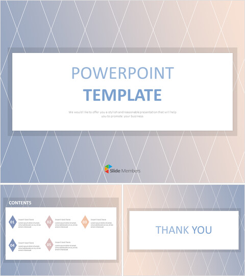 Blue and Pink Gradated Pattern - Free Presentation Template_6 slides