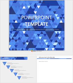 Triangolo blu intenso e scintillante - Modelli di diapositive Google gratis_6 slides
