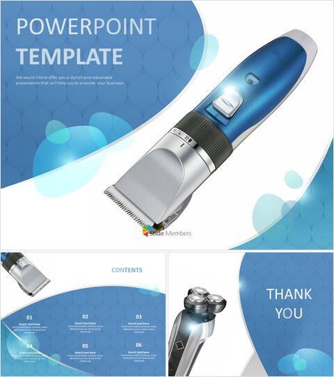 Electric Razor - Google Slides Template Free Download_6 slides