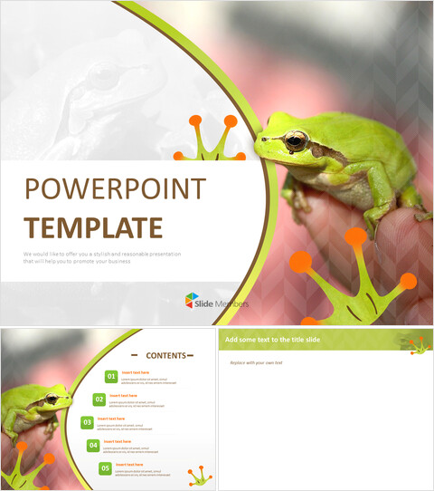 Free Business Google Slides Templates - Frogs in Spring_6 slides