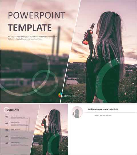 Free Images for Presentations - A Woman Drinking Beverage_6 slides