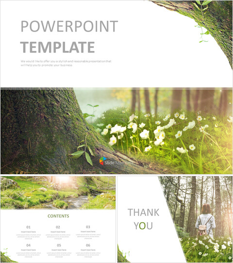 Free Presentation Templates - A Walk in the Woods_6 slides