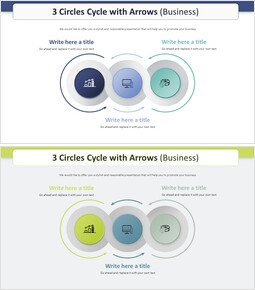 Ciclo a 3 cerchi con diagramma a frecce (Business)_2 slides