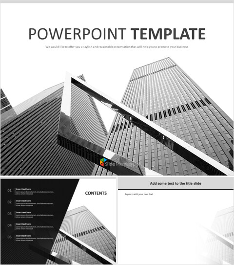 Free Google Slides Backgrounds - Skyscrapers_6 slides