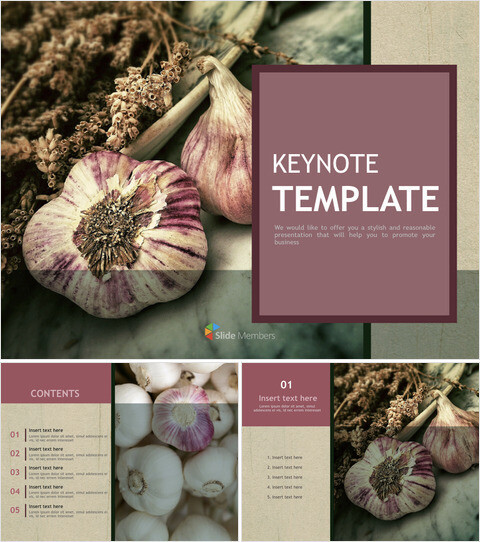 Free presentation Templates - Garlic_6 slides