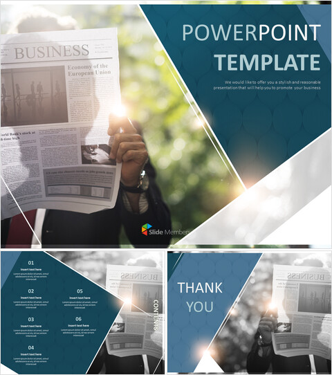 Google Slides Templates Free Download - A man Reading Newpaper_6 slides