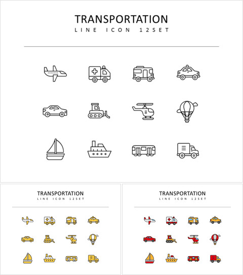 Trasporti Arte vettoriale_3 slides