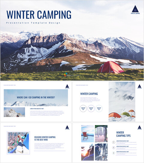 Camping de invierno Temas de Presentaciones de Google_41 slides