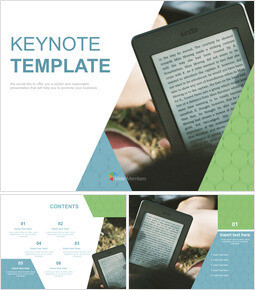 Lector de libros electrónicos - Descarga gratuita de la plantilla de Keynote_6 slides