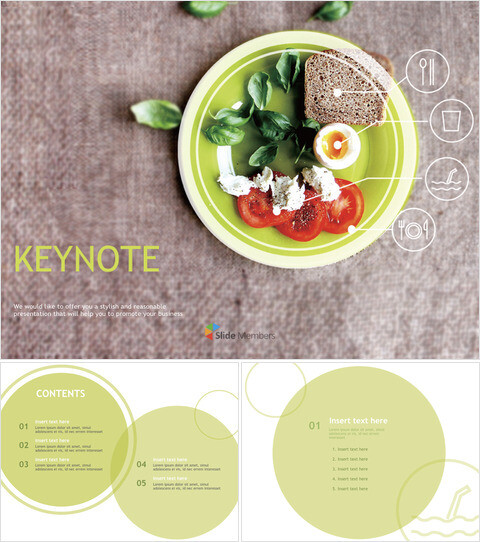 무료 키노트 템플릿 다운로드 - 황록색 판_6 slides