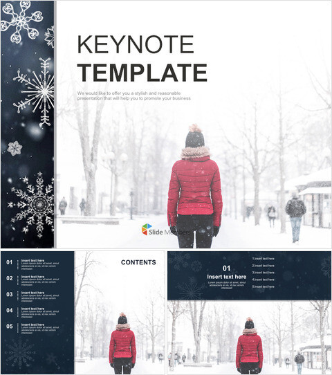 modelli keynote professionali gratuiti - Una strada che nevica_6 slides