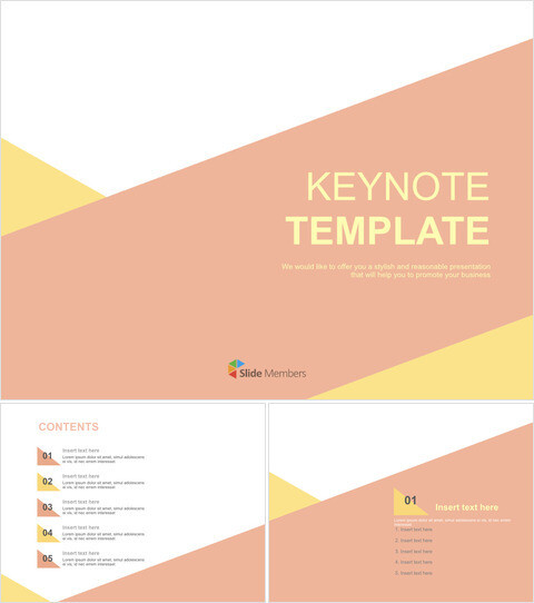 modelli keynote professionali gratuiti - Indipink e Yellow Arrangement_6 slides