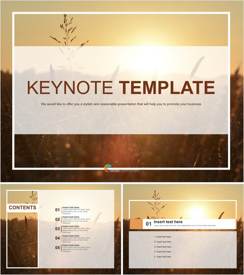 主题演示免费下载 - 金色秋天_6 slides
