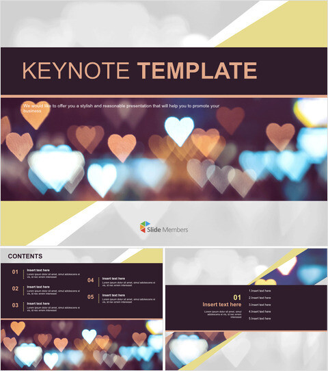 Keynote Download Free - Heart Light_6 slides